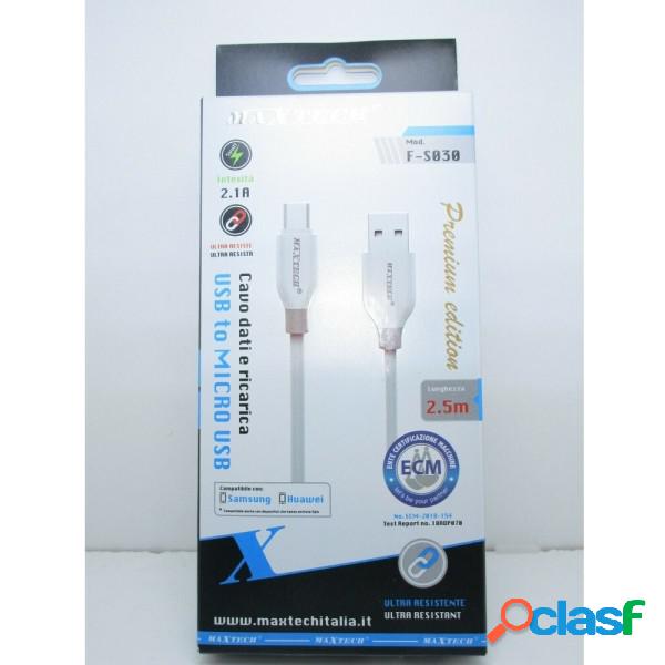 Trade Shop - Cavo Usb - Micro Usb 2,1a Per Ricarica Dati