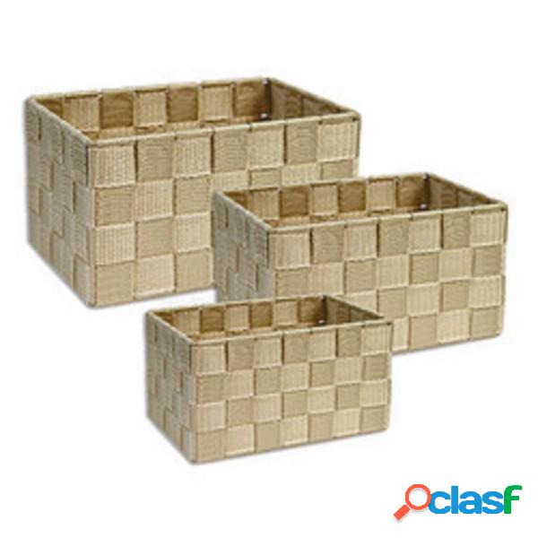 Trade Shop - Cestini Tessuto 3 Scatole Organizer