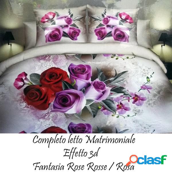 Trade Shop - Completo Letto 3d Lenzuola Matrimoniale Sotto