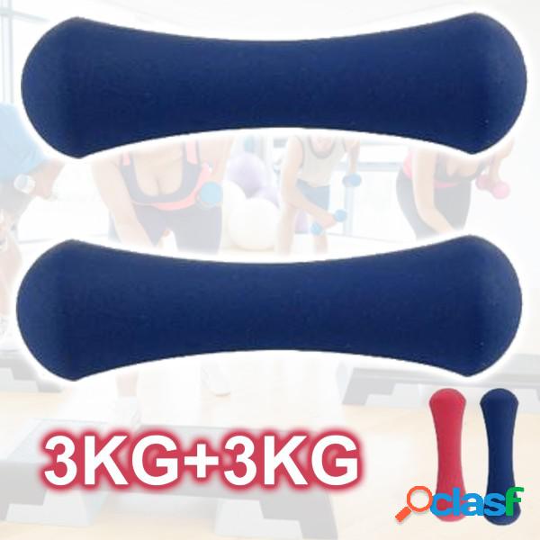 Trade Shop - Coppia Pesi Manubri Aerobica Da 3kg Manico