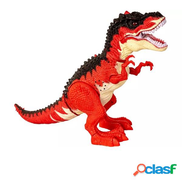 Trade Shop - Dinosauro Giocattolo Rosso 34 Cm Con Suoni