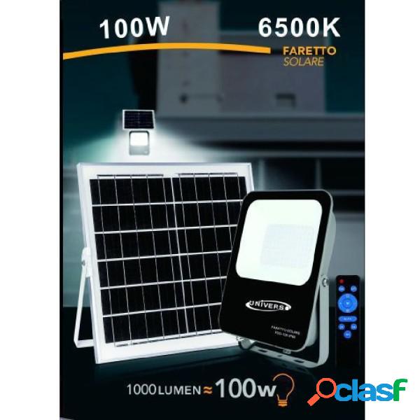 Trade Shop - Faretto Faro Led Solare 100 Watt Con