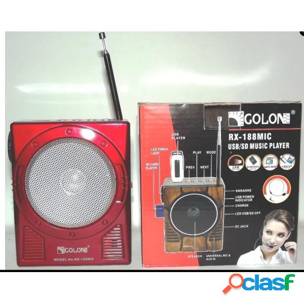 Trade Shop - Golon Rx-188 Mic Radio Am Fm Portatile Con