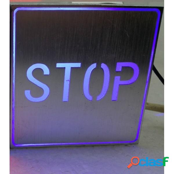 Trade Shop - Insegna Tabella Led Stop Lampada Luminosa Luce