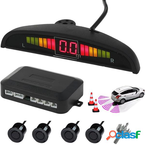 Trade Shop - Kit 4 Sensore Di Parcheggio Con Display Led