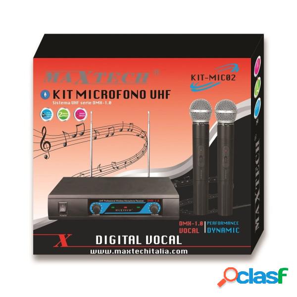 Trade Shop - Kit Microfoni Wireless Ricevitore Uhf