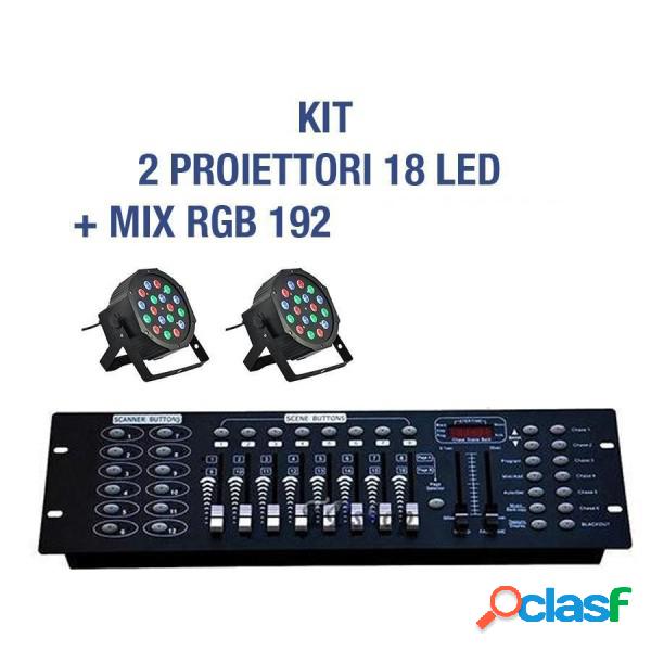 Trade Shop - Kit Par Led Faro Rgb 36 Led Strobo