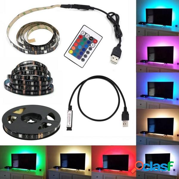 Trade Shop - Kit Tv Striscia Strip Led Usb Rgb 5v Per