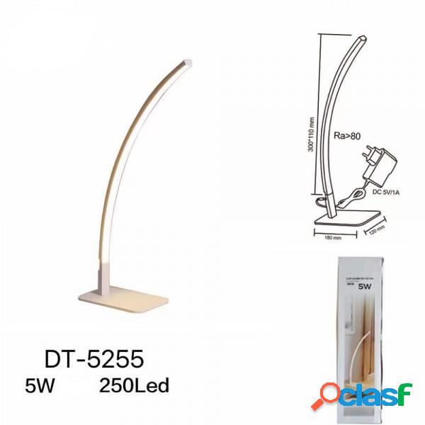 Trade Shop - Lampada Da Scrivania Led 5 Watt Lineare Curvo