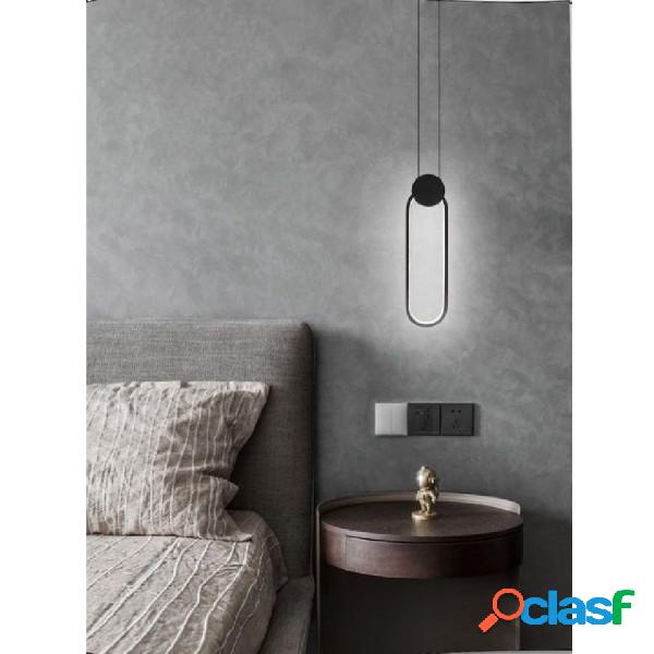 Trade Shop - Lampadario Led Sospensione Moderno Metallo Nero