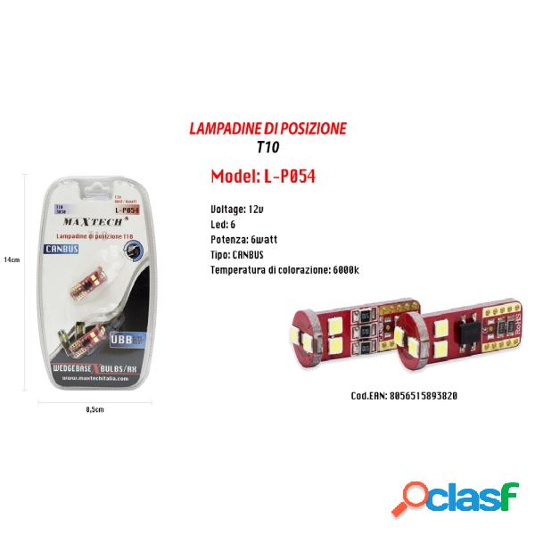 Trade Shop - Lampadine Di Posizione Canbus Maxtech L-p054