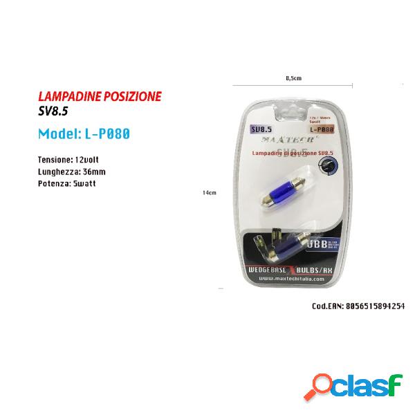 Trade Shop - Lampadine Di Posizione Sv8.5 12v 36mm 5w