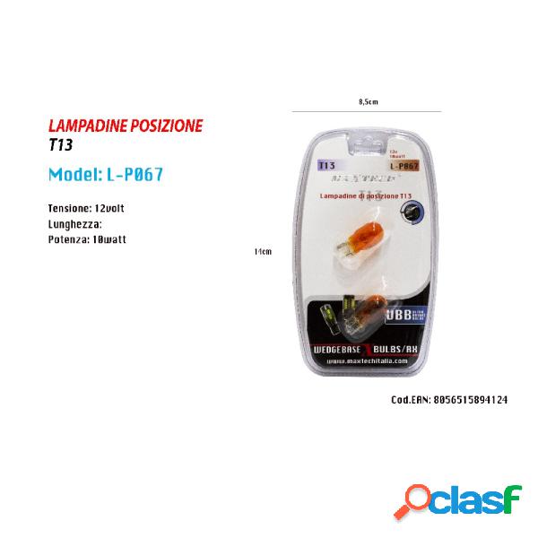 Trade Shop - Lampadine Di Posizione T13 Maxtech L-p067