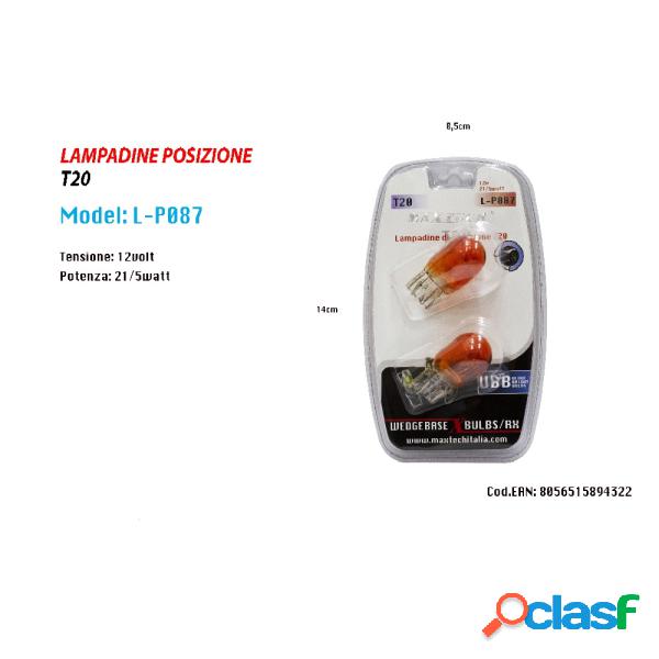 Trade Shop - Lampadine Di Posizione T20 12v 21/5 Watt