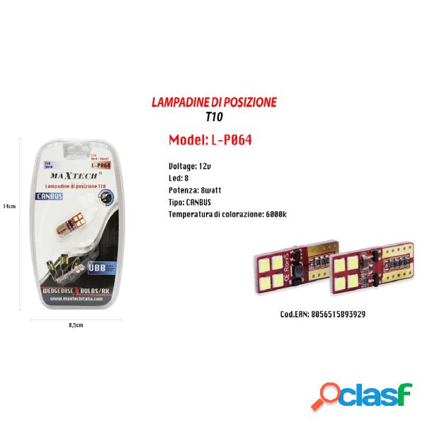 Trade Shop - Lampadine Posizione Canbus Maxtech L-p064 12v 8