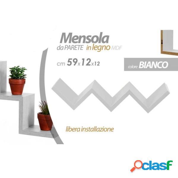 Trade Shop - Mensola Da Parete Scala Scaletta In Legno Mdf