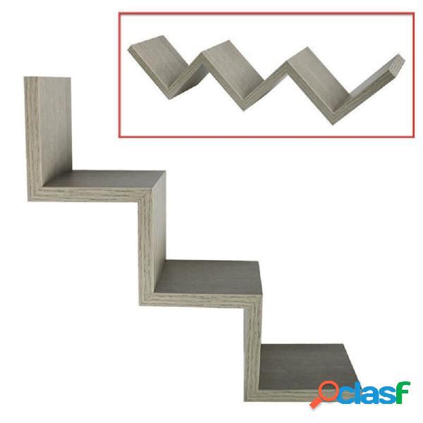 Trade Shop - Mensola Parete Zig Zag Design Moderno Legno Mdf