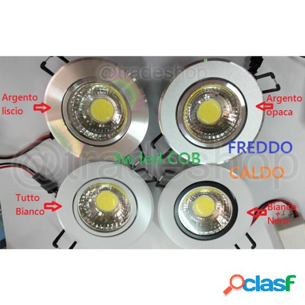 Trade Shop - Mini Faretto Cob A Led Da Incasso 3w Luce