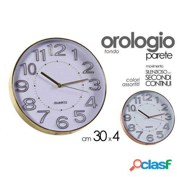 Trade Shop - Orologio Parete Tondo Movimento Silenzioso 30x4