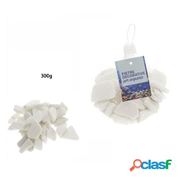 Trade Shop - Pietre Decorative Piatte Acquario Bianche 300gr
