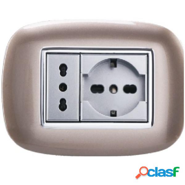 Trade Shop - Placca Oval 3 4 6 Moduli Colore Bronzo
