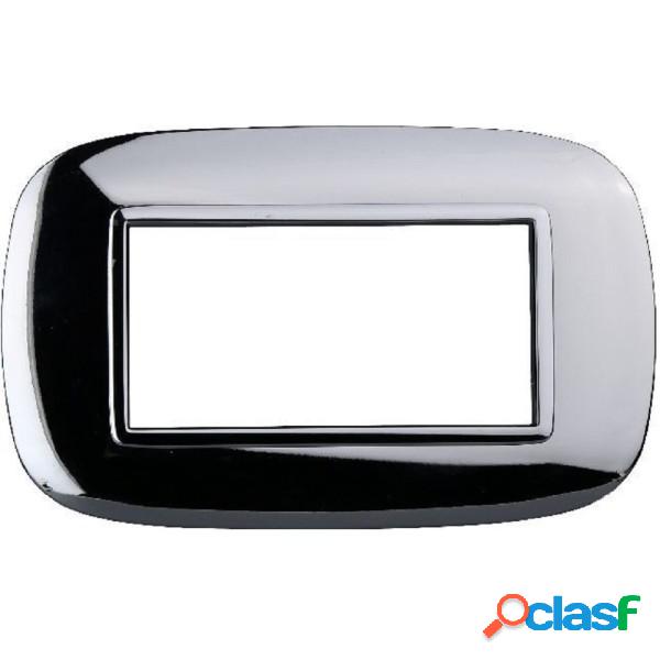 Trade Shop - Placca Oval 3 4 6 Moduli Colore Cromo Lucido