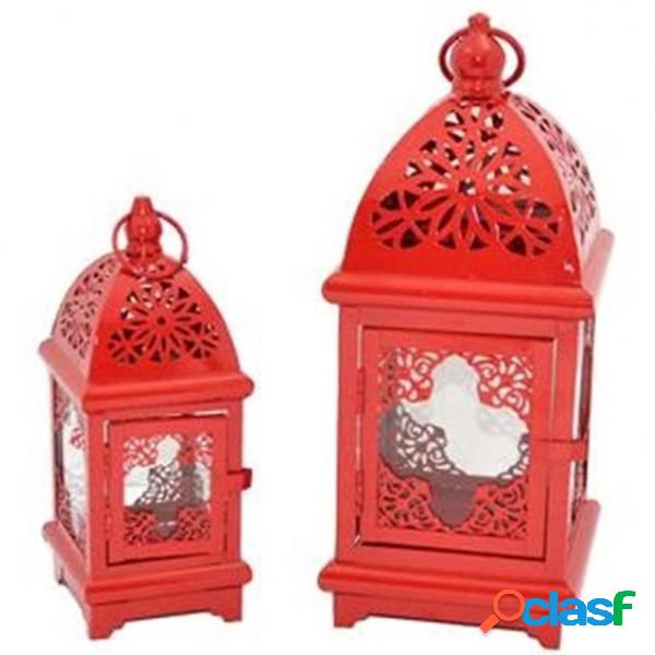 Trade Shop - Porta Candela Natalizia Set 2 Pezzi Tealight