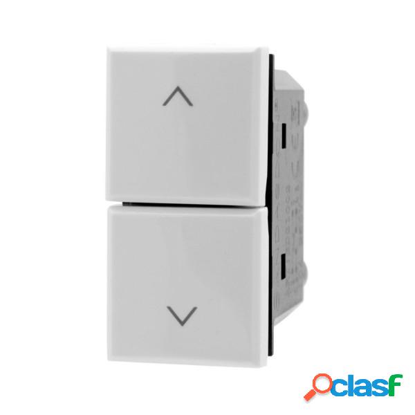 Trade Shop - Pulsante Doppio Saliscendi 1p+1p Bianco
