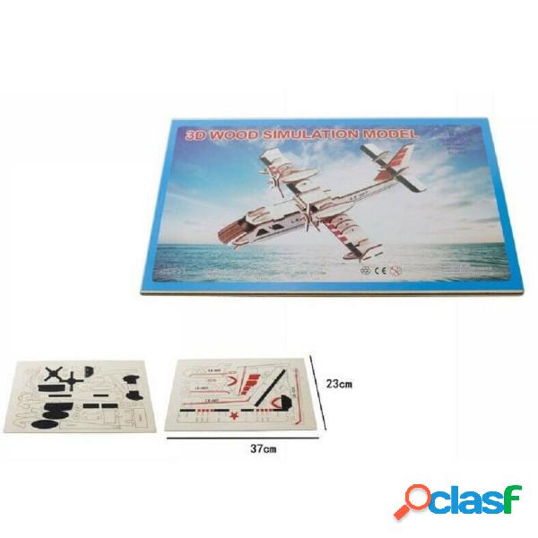 Trade Shop - Puzzle 3d Legno Idrovolante Modellino