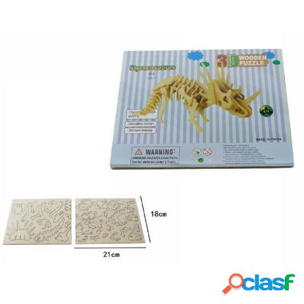 Trade Shop - Puzzle 3d Legno Stiracosauro Modellino