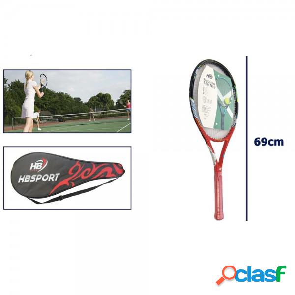 Trade Shop - Racchetta Da Tennis 69 Cm Rossa Resistente