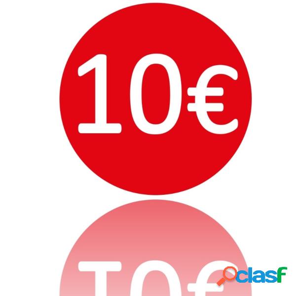 Trade Shop - Rotolo Da 400 Etichette Adesive 35mm 10 Euro