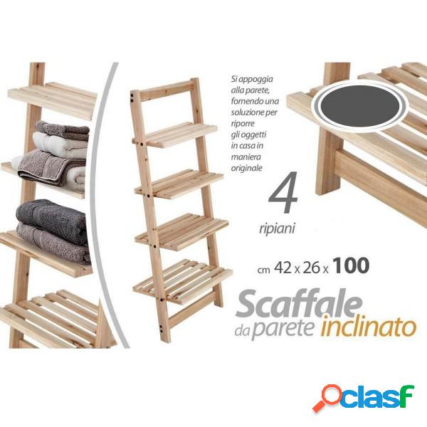 Trade Shop - Scaffale Appoggio Parete H100 42x26 Cm Arredo