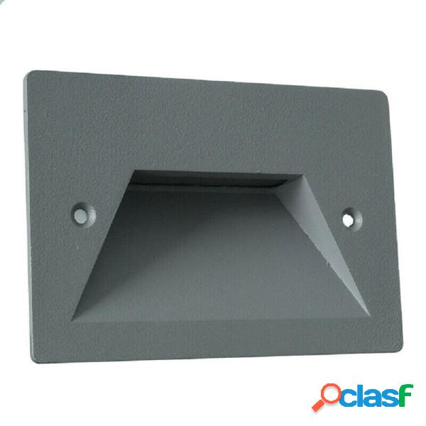 Trade Shop - Segnapasso A Led 3w Grigio Faretto Applique