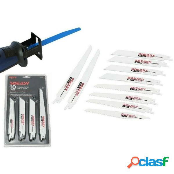 Trade Shop - Set 10 Lame Per Legno E Metallo Per Sega