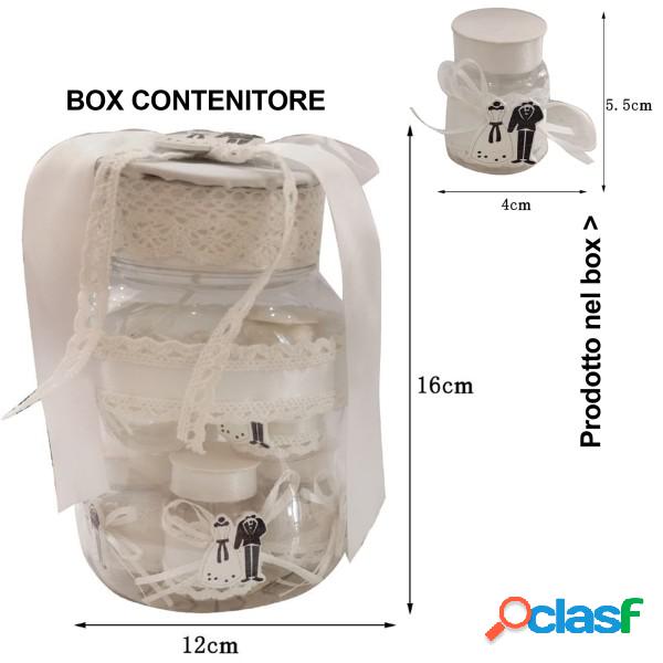 Trade Shop - Set 12 Bomboniera Ampolle Con Contenitore Porta