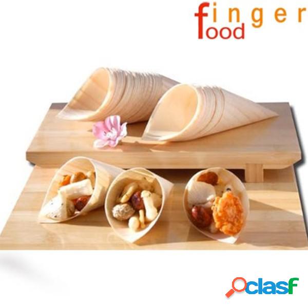Trade Shop - Set 12 Coni Finger Food In Fibra Di Pioppo