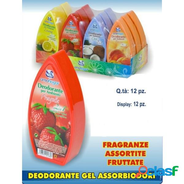 Trade Shop - Set 12 Deodoranti Gel Profumo Ambiente Assorbi