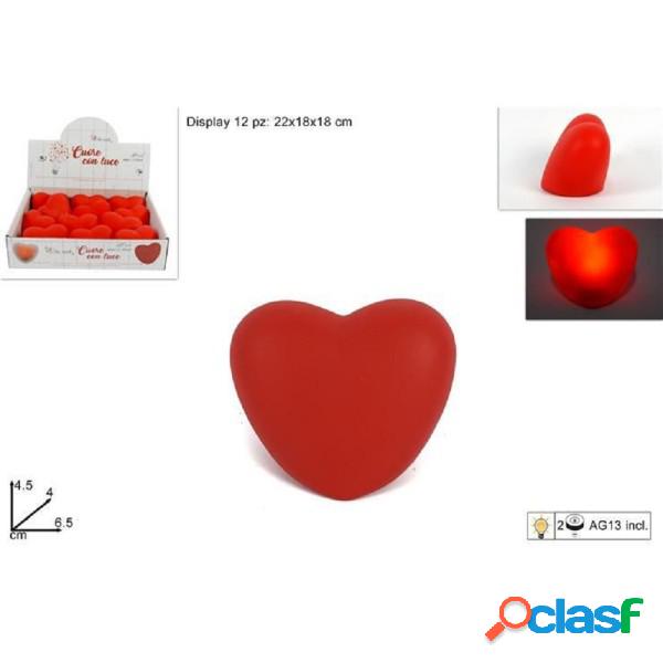 Trade Shop - Set 12 Pz Cuori Cuore Rosso Luminoso