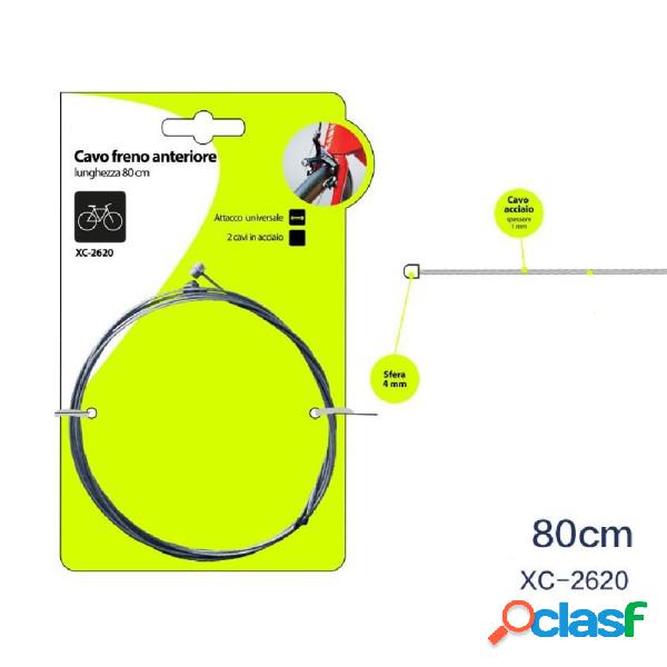 Trade Shop - Set 2 Pz Cavi Cavo Freno Anteriore Acciaio 80