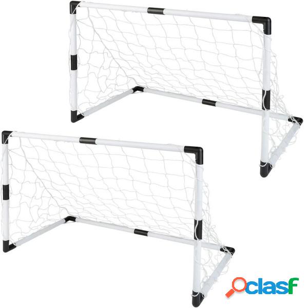 Trade Shop - Set 2 Pz Mini Porte Da Calcio 91,5x61x48cm Con