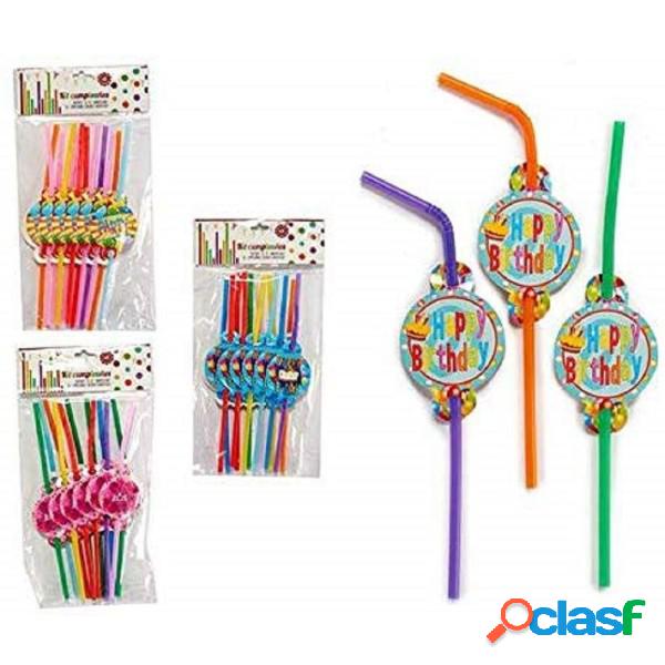 Trade Shop - Set 24pz Cannucce Colorate Plastica Party Con