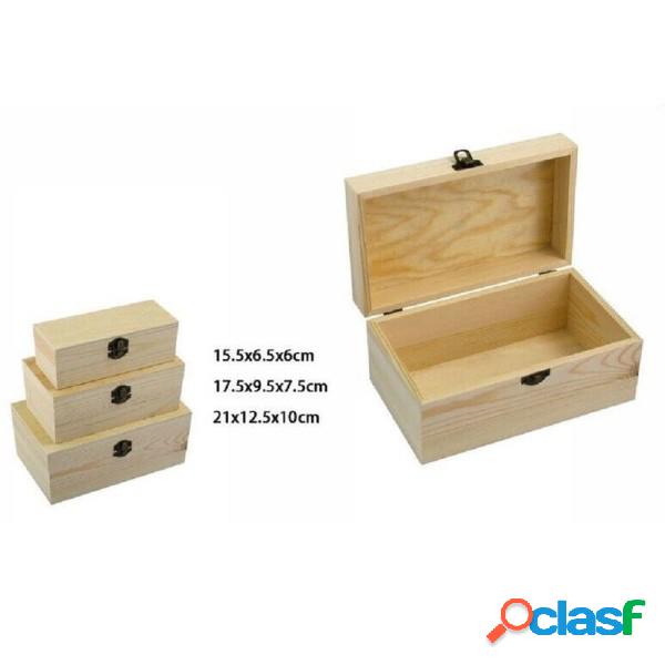 Trade Shop - Set 3 Scatole In Legno Decoupage Portagioie