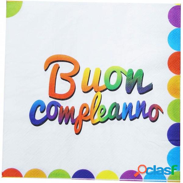 Trade Shop - Set 30pz Tovaglioli Di Carta Per Feste Colorati