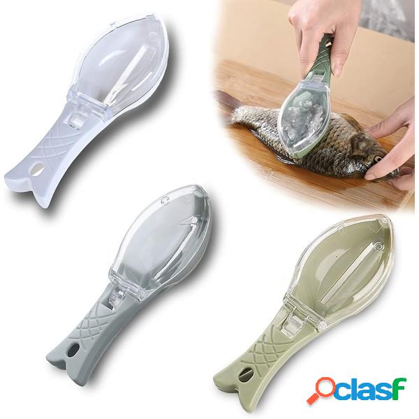 Trade Shop - Set 3pz Squamatore Pesci Raschietto Plastica