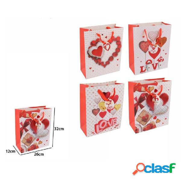 Trade Shop - Set 6 Buste Borsa Regalo Cuori Love San