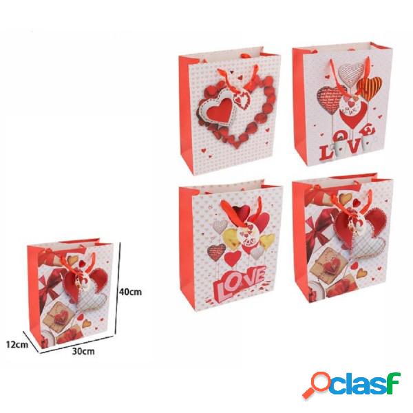 Trade Shop - Set 6 Buste Borsa Regalo Cuori Love San