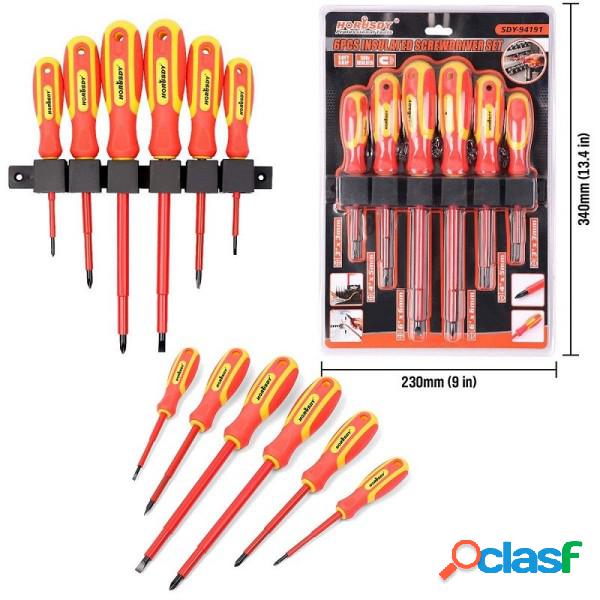 Trade Shop - Set 6 Cacciaviti Cacciavite Croce E Taglio
