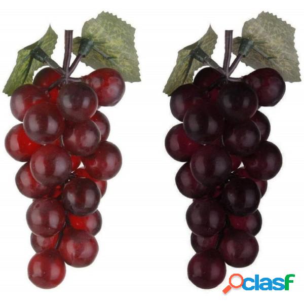 Trade Shop - Set 6 Pz Grappolo Grappoli Uva 15cm Viola