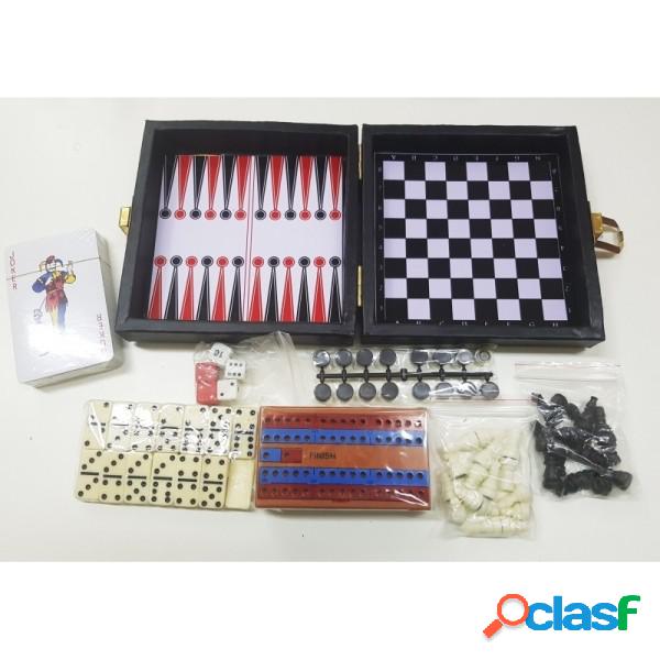 Trade Shop - Set 6in1 Scacchi Dama Domino Backgammn Giochi